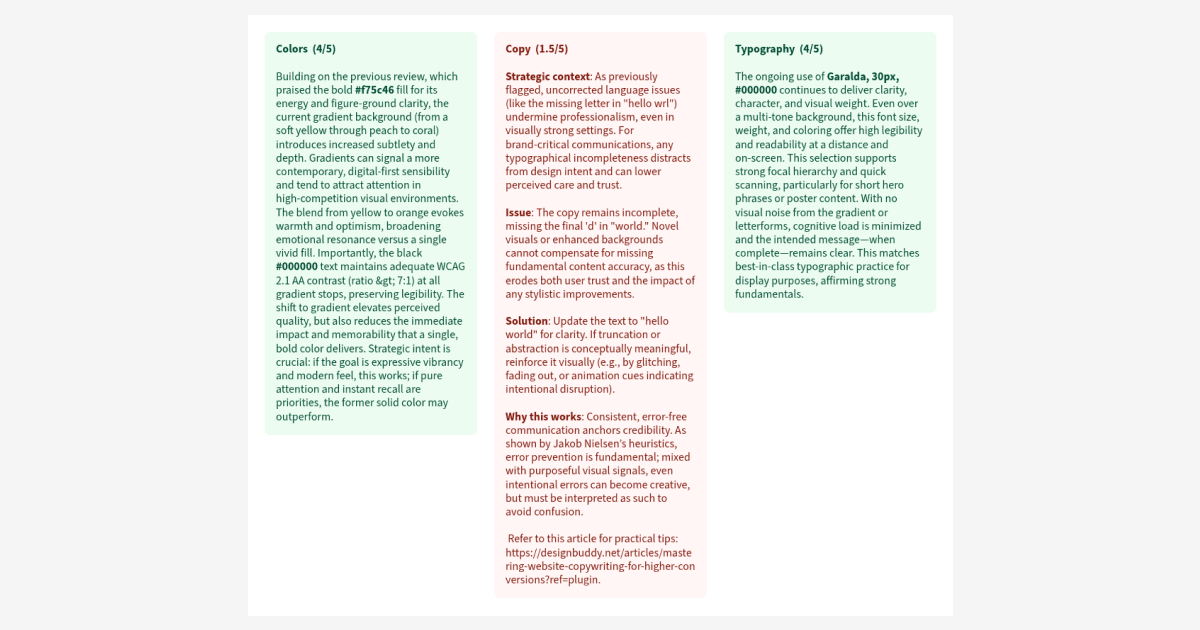 Save your review to the page on Adobe Express